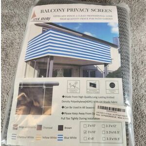 Love Story Balcony Privacy Screen Brown UV Resistant HDPE Fence Cover